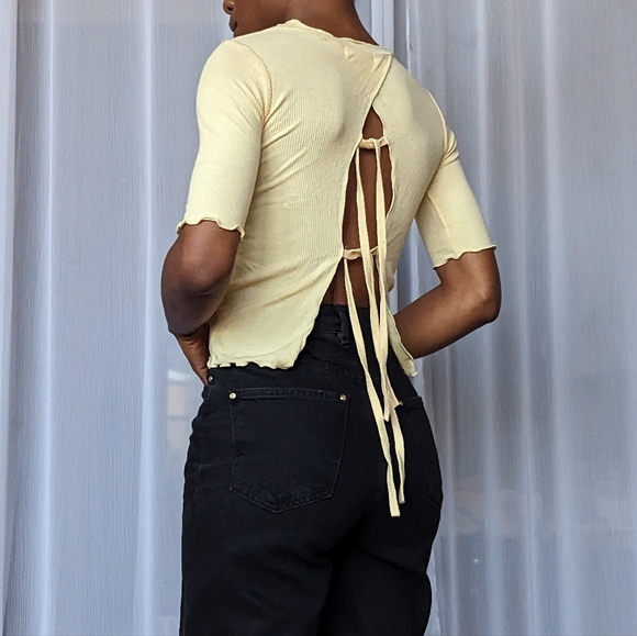 Oak + Fort Sleeved Yellow Top - Picture 5 of 7